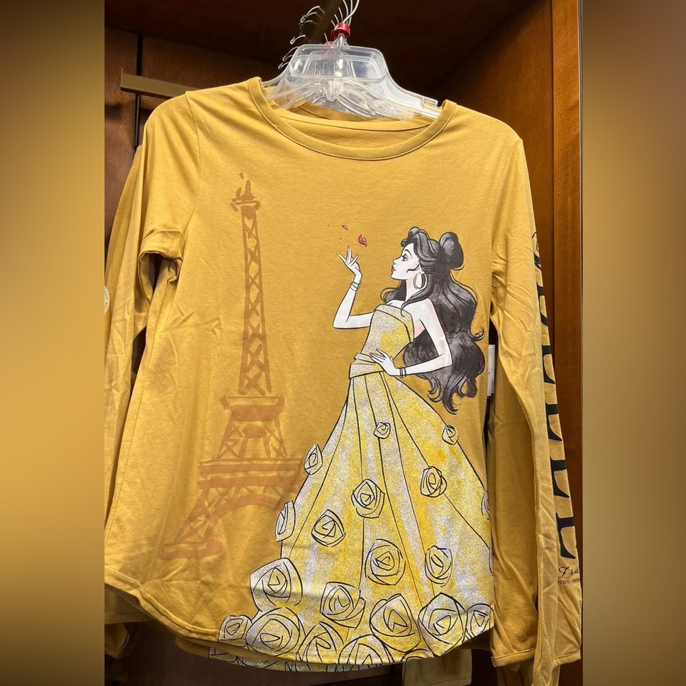 NEW Epcot World Showcase France Belle La Mode de Paris Long Sleeve Shirt Size XS